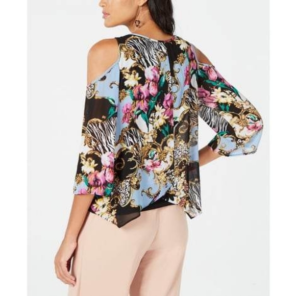 Talia Sodi Tropical Cold Shoulder Top - Picture 4 of 5